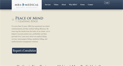 Desktop Screenshot of mbamedical.com